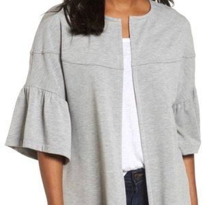 💍 Pleione Gray French Terry Ruffle Sleeve Medium